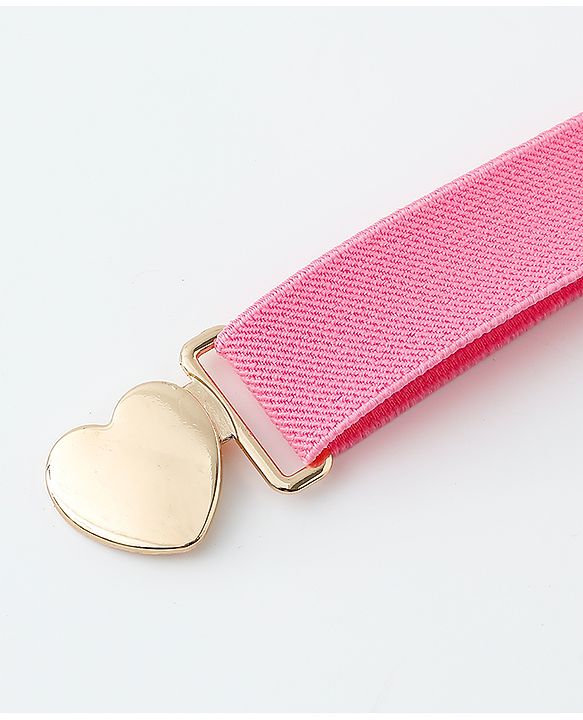 Babyhug Belts with Heart Shaped Buckle - Black