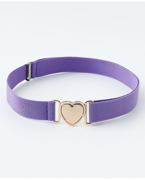 Babyhug Belts with Heart Shaped Buckle - Black