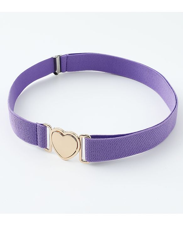 Babyhug Belts with Heart Shaped Buckle - Black