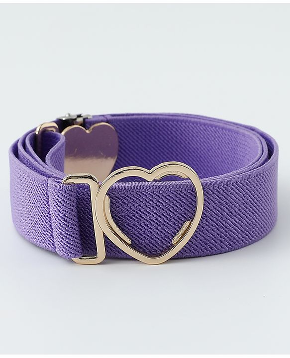 Babyhug Belts with Heart Shaped Buckle - Black