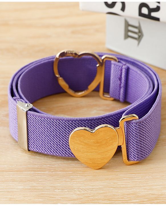 Babyhug Belts with Heart Shaped Buckle - Black