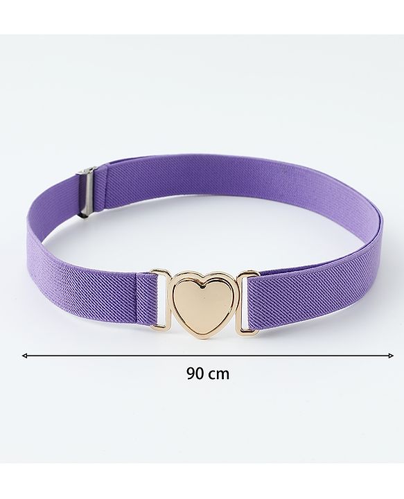 Babyhug Belts with Heart Shaped Buckle - Black