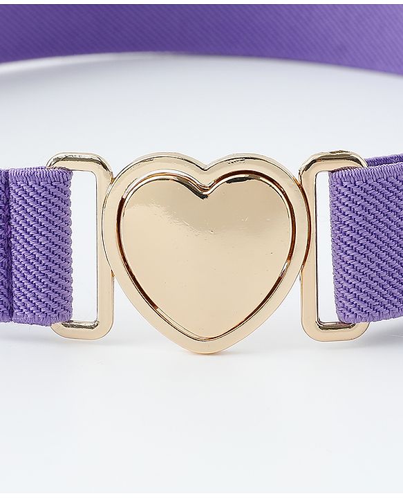 Babyhug Belts with Heart Shaped Buckle - Black