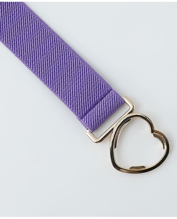 Babyhug Belts with Heart Shaped Buckle - Black