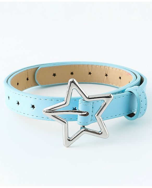 Pine Kids Belts with Star Shaped Buckle - Light Blue