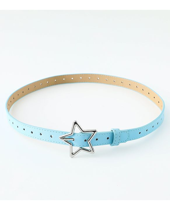 Pine Kids Belts with Star Shaped Buckle - Light Blue