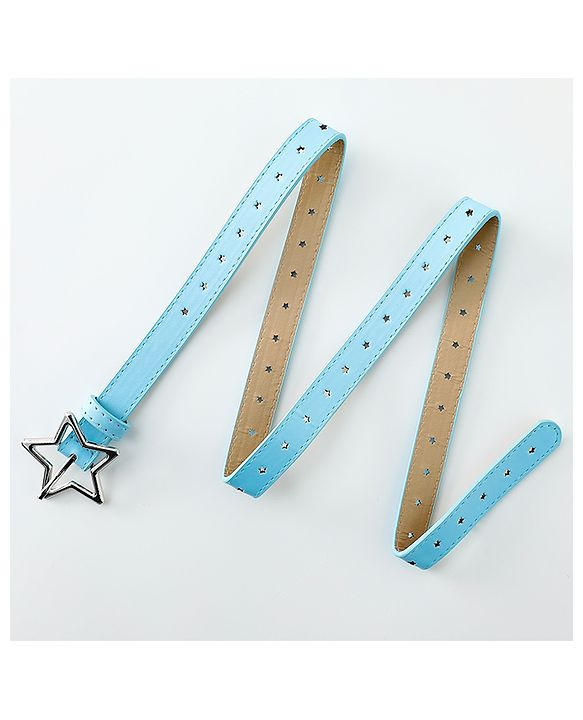 Pine Kids Belts with Star Shaped Buckle - Light Blue