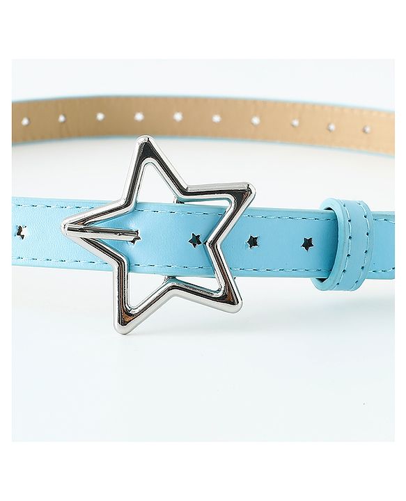 Pine Kids Belts with Star Shaped Buckle - Light Blue