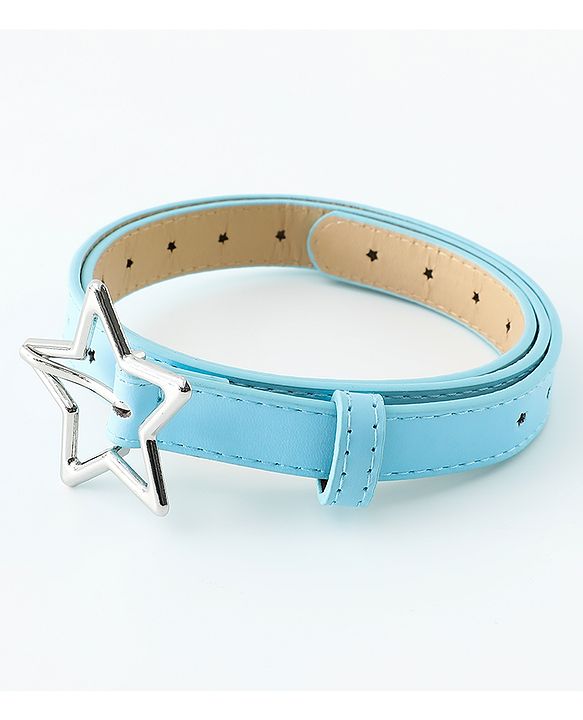 Pine Kids Belts with Star Shaped Buckle - Light Blue