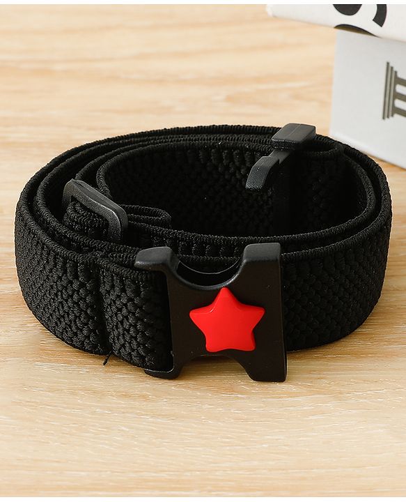 Babyhug Belt with Star on Buckle - Black