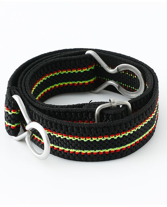 Babyhug Striped Belt - Black