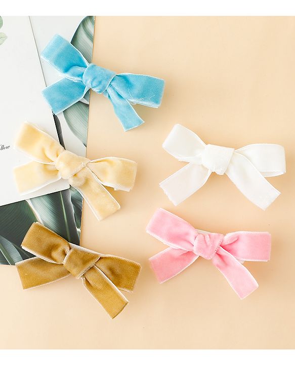 Babyhug Free Size Bow & Butterfly Clips Pack of 5 - Multicolor