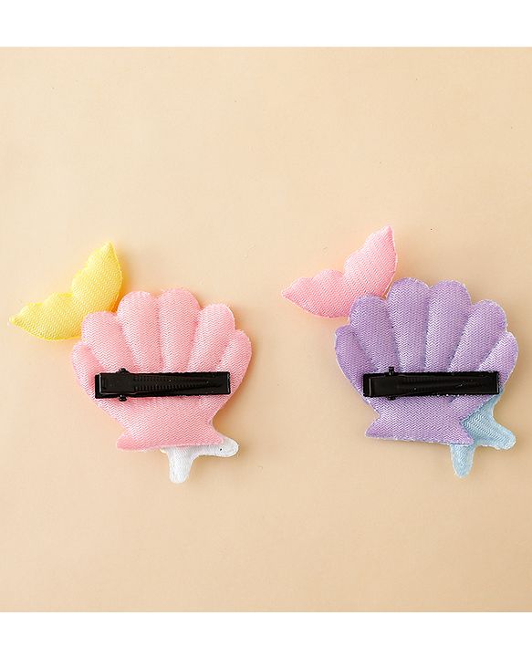 Babyhug Hair Pins And Clips With Sequin and Pearls Pack of 2 - Multicolor