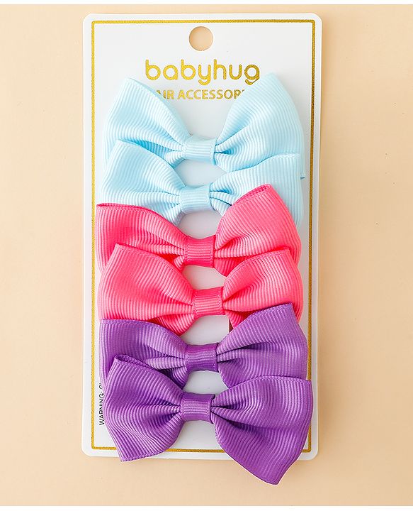 Babyhug Free Size Bow & Butterfly Clips Pack of 2 - Multicolor