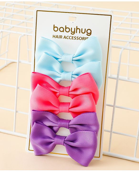 Babyhug Free Size Bow & Butterfly Clips Pack of 2 - Multicolor