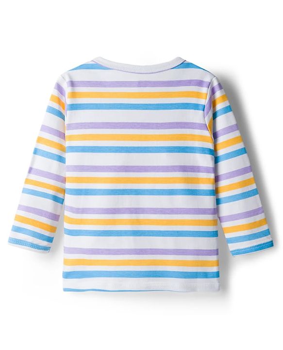 Babyhug Interlock Knit Jhablas With Vehicle Print Pack Of 3 - Purple Light Blue & White