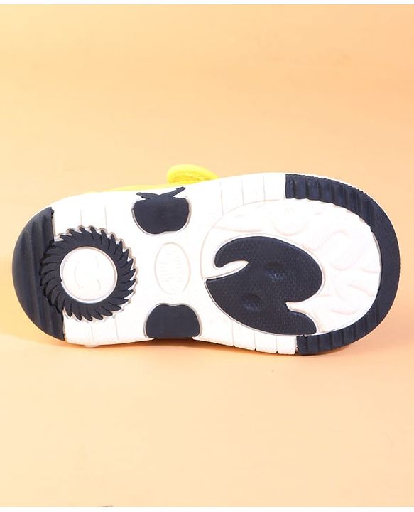 Cute Walk by Babyhug Casual Shoes With Velcro Closure & Dino Applique - Yellow