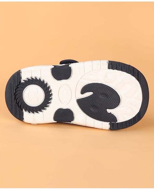 Cute Walk by Babyhug Velcro Closure Casual Shoes with Checks & Train Applique - Navy Blue