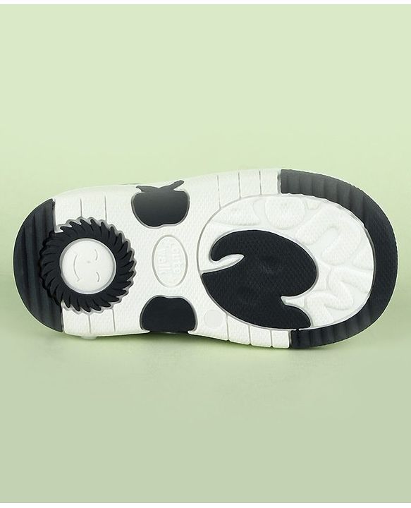 Cute Walk by Babyhug Sandals With Face Applique & Velcro Closure - Grey