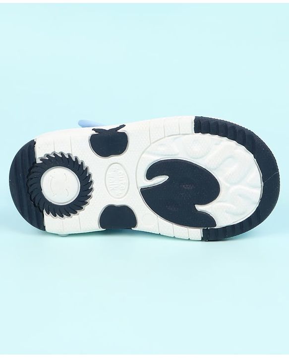 Cute Walk by Babyhug Velcro Closure Sandals With Teddy Bear Applique - Royal Blue