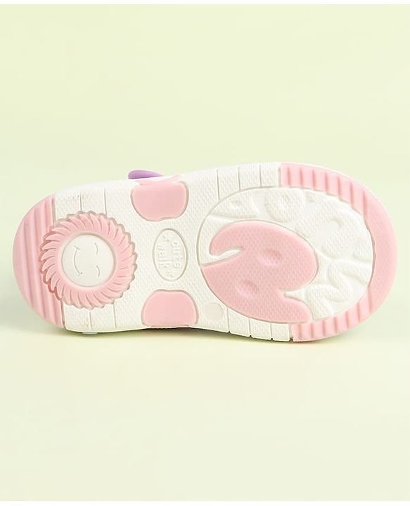 Cute Walk by Babyhug Velcro Closure Sandals with Unicorn Print & Applique - Purple