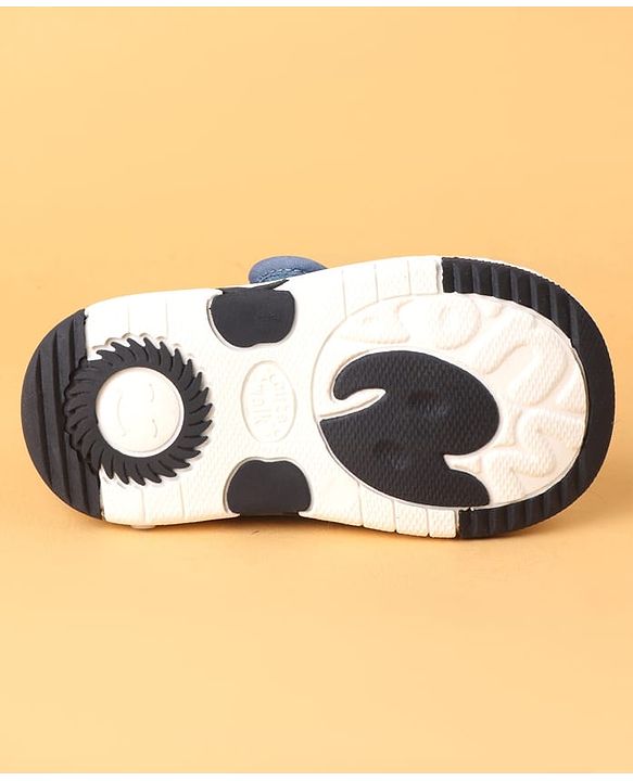 Cute Walk by Babyhug Velcro Closure Casual Shoes With Bear Applique - Royal Blue
