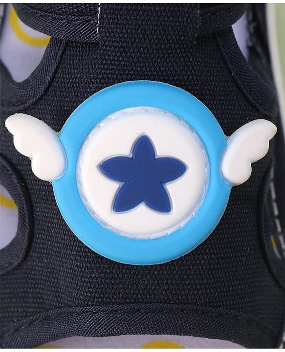 Cute Walk by Babyhug Velcro Closure Sandals with Star Applique - Navy Blue