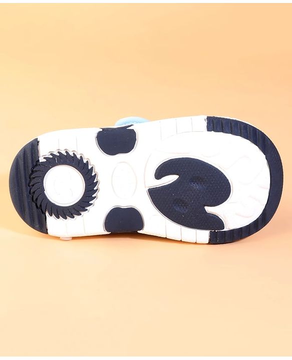 Cute Walk by Babyhug Velcro Closure Casual Shoes With Floral Print & Applique - Blue