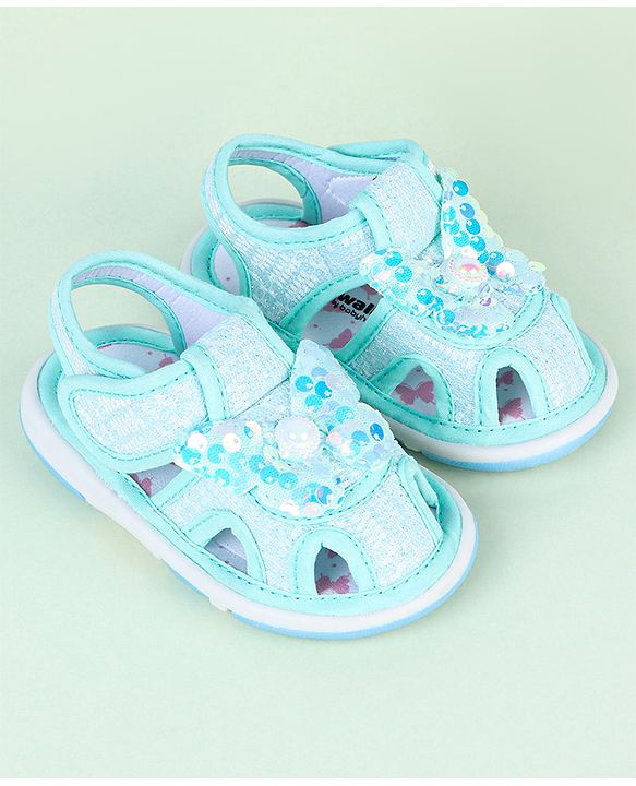 Cute Walk by Babyhug Sandals With Butterfly Applique & Velcro Closure - Purple