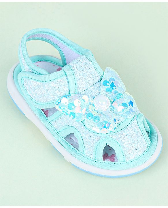 Cute Walk by Babyhug Sandals With Butterfly Applique & Velcro Closure - Purple