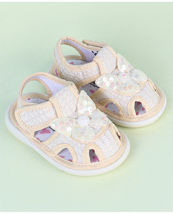 Cute Walk by Babyhug Sandals With Butterfly Applique & Velcro Closure - Purple