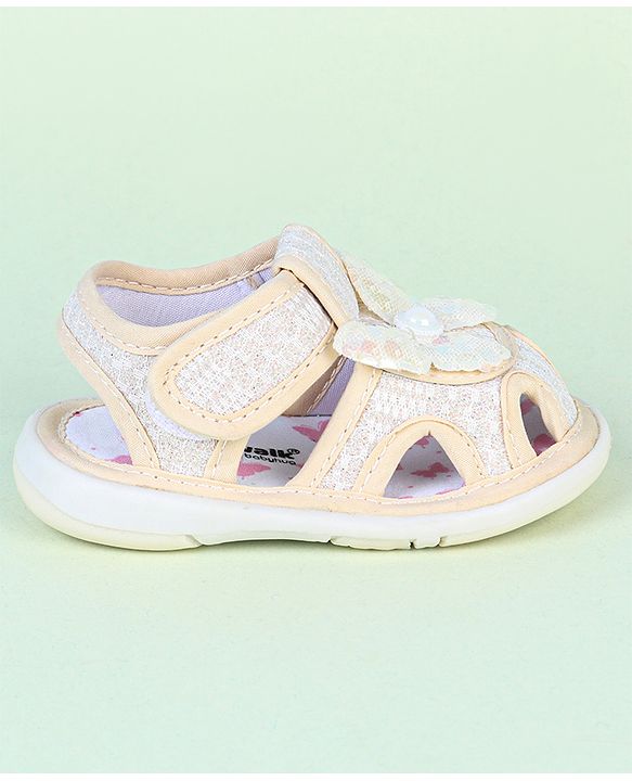 Cute Walk by Babyhug Sandals With Butterfly Applique & Velcro Closure - Purple