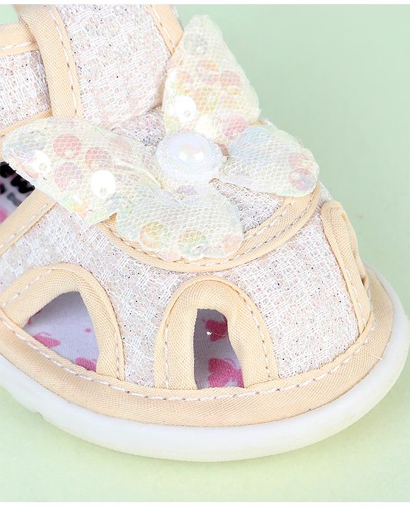 Cute Walk by Babyhug Sandals With Butterfly Applique & Velcro Closure - Purple