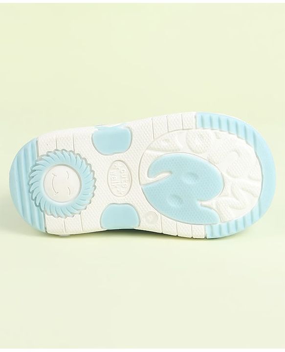 Cute Walk by Babyhug Velcro Closure Sandals with Bow Applique - Aqua Blue