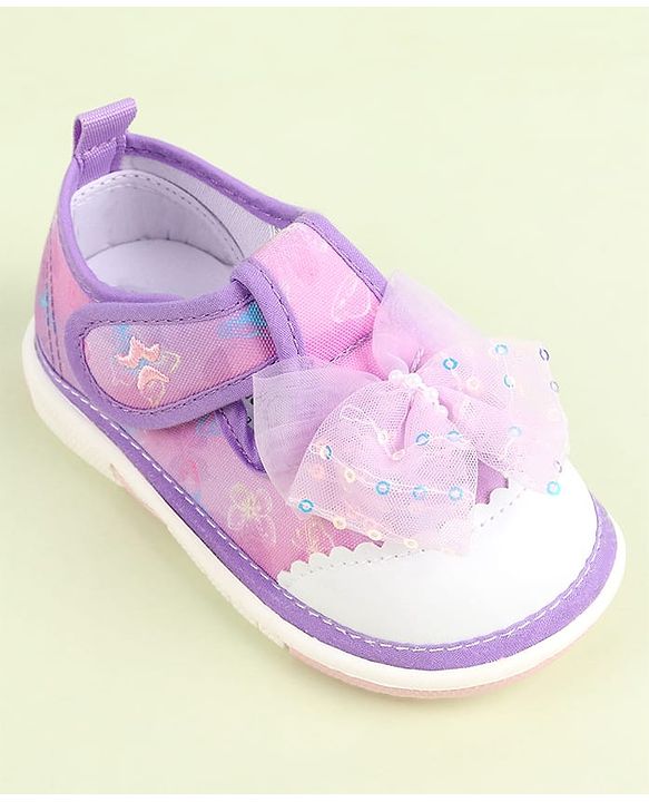 Cute Walk by Babyhug Velcro Closure Sandals with Bow Applique - Aqua Blue