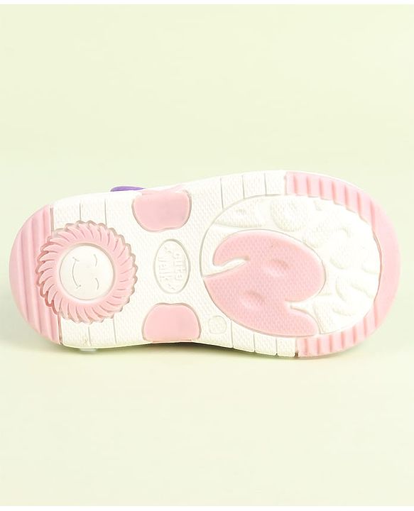 Cute Walk by Babyhug Velcro Closure Sandals with Bow Applique - Aqua Blue