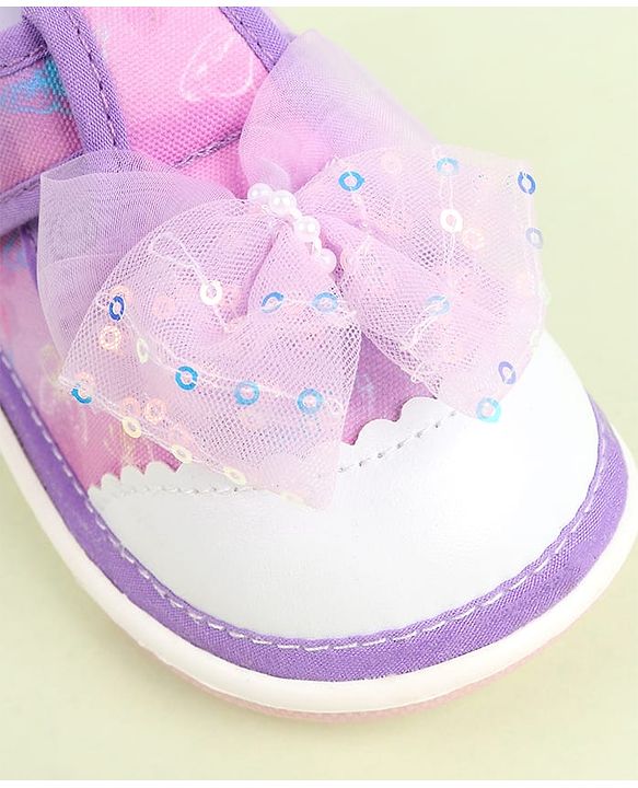 Cute Walk by Babyhug Velcro Closure Sandals with Bow Applique - Aqua Blue