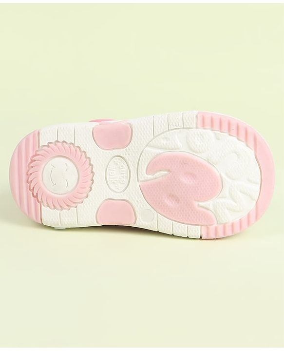 Cute Walk by Babyhug Velcro Closure Sandals with Bow Applique - Aqua Blue