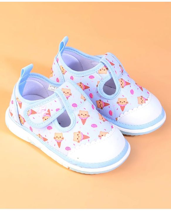 Cute Walk by Babyhug Velcro Closure Casual Shoes With Unicorn Print - Purple