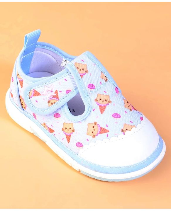 Cute Walk by Babyhug Velcro Closure Casual Shoes With Unicorn Print - Purple