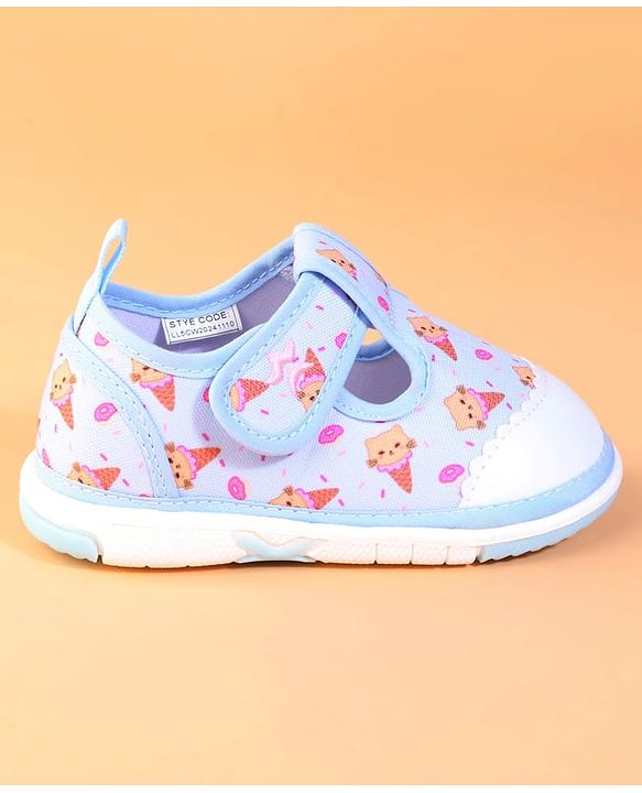 Cute Walk by Babyhug Velcro Closure Casual Shoes With Unicorn Print - Purple