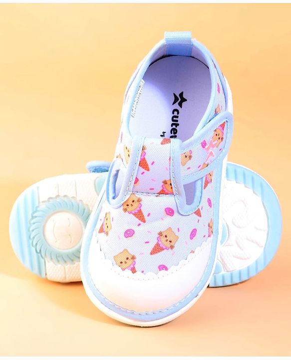 Cute Walk by Babyhug Velcro Closure Casual Shoes With Unicorn Print - Purple