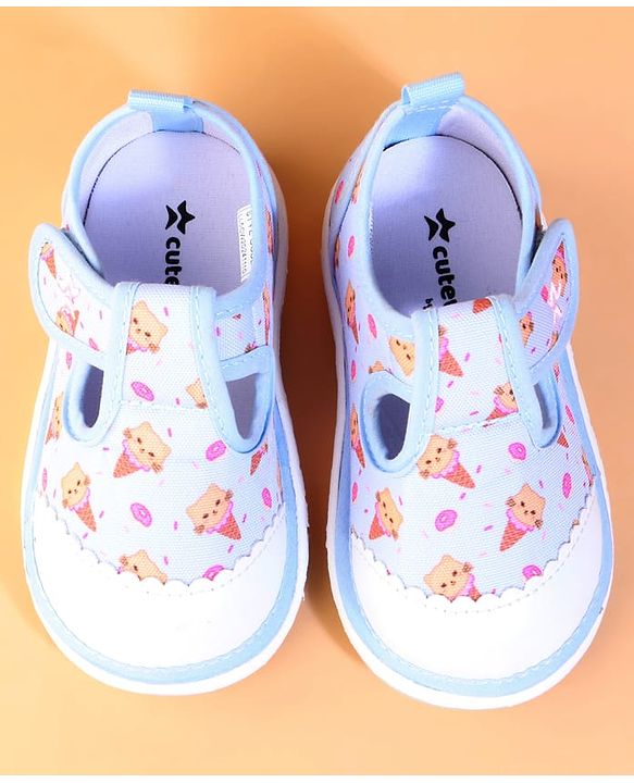 Cute Walk by Babyhug Velcro Closure Casual Shoes With Unicorn Print - Purple