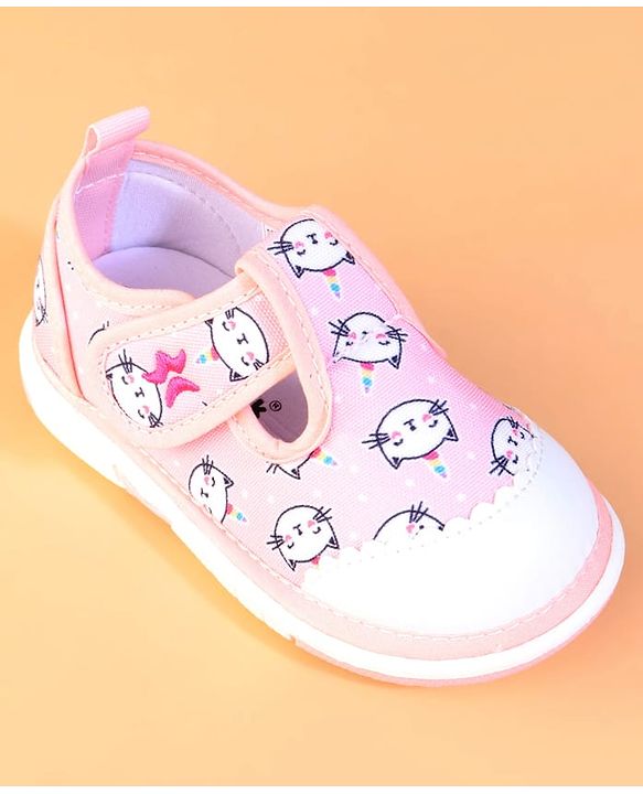 Cute Walk by Babyhug Velcro Closure Casual Shoes With Unicorn Print - Purple