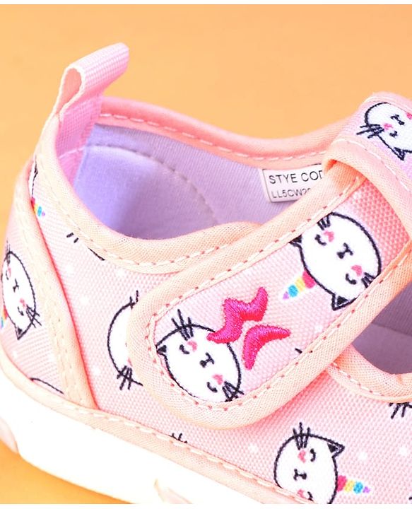Cute Walk by Babyhug Velcro Closure Casual Shoes With Unicorn Print - Purple