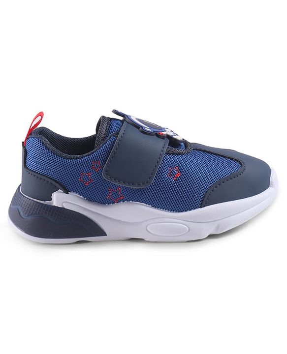 Cute Walk by Babyhug Sneaker Shoes With Velcro Closure & Astronaut Applique - Blue
