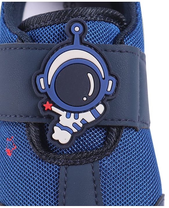 Cute Walk by Babyhug Sneaker Shoes With Velcro Closure & Astronaut Applique - Blue