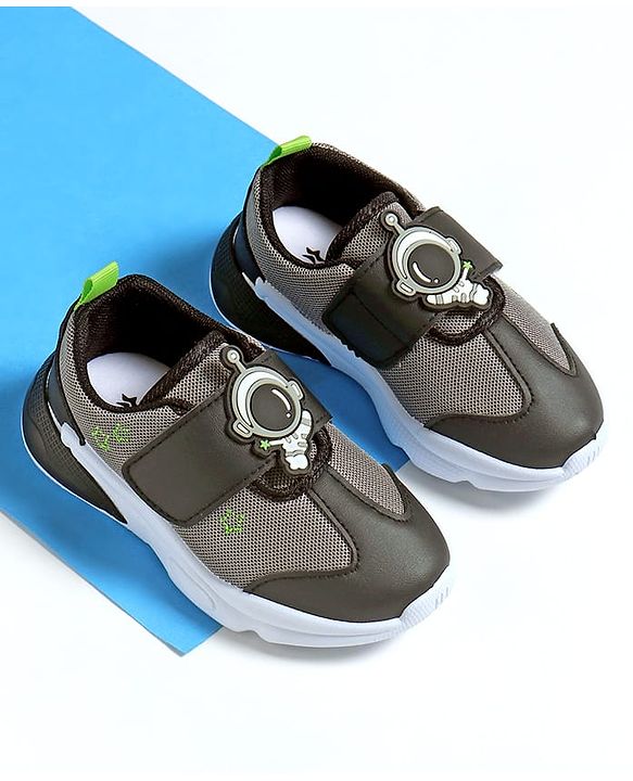 Cute Walk by Babyhug Sneaker Shoes With Velcro Closure & Astronaut Applique - Blue