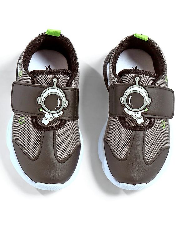 Cute Walk by Babyhug Sneaker Shoes With Velcro Closure & Astronaut Applique - Blue