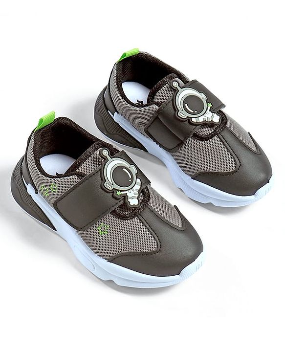 Cute Walk by Babyhug Sneaker Shoes With Velcro Closure & Astronaut Applique - Blue